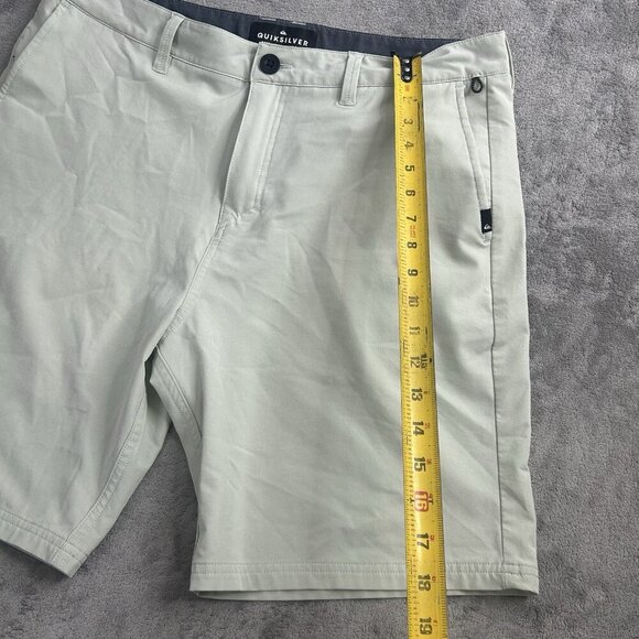 Quiksilver Amphibian Shorts Mens 34x8” Mint Green 4 Way Stretch Chino Casual - Picture 2 of 14